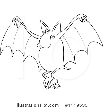 Royalty-Free (RF) Flying Bat Clipart Illustration by djart - Stock Sample #1119533