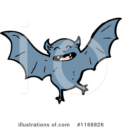 Royalty-Free (RF) Flying Bat Clipart Illustration by lineartestpilot - Stock Sample #1168826