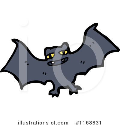 Royalty-Free (RF) Flying Bat Clipart Illustration by lineartestpilot - Stock Sample #1168831
