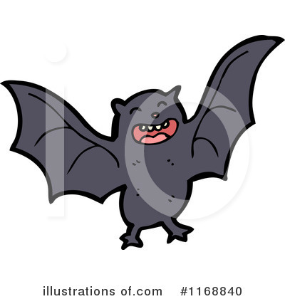 Royalty-Free (RF) Flying Bat Clipart Illustration by lineartestpilot - Stock Sample #1168840