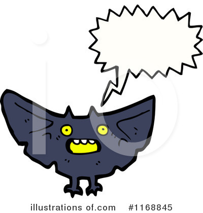 Royalty-Free (RF) Flying Bat Clipart Illustration by lineartestpilot - Stock Sample #1168845