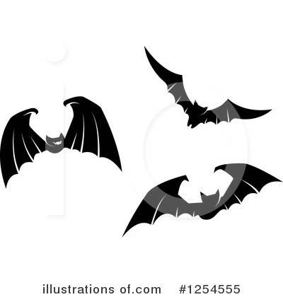 Royalty-Free (RF) Flying Bat Clipart Illustration by Vector Tradition SM - Stock Sample #1254555