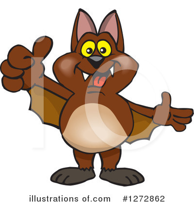 Royalty-Free (RF) Flying Bat Clipart Illustration by Dennis Holmes Designs - Stock Sample #1272862