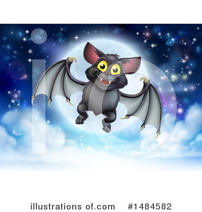 Royalty-Free (RF) Flying Bat Clipart Illustration by AtStockIllustration - Stock Sample #1484582