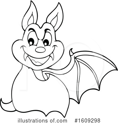 Royalty-Free (RF) Flying Bat Clipart Illustration by visekart - Stock Sample #1609298