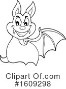 Flying Bat Clipart #1609298 by visekart