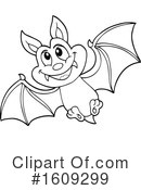 Flying Bat Clipart #1609299 by visekart