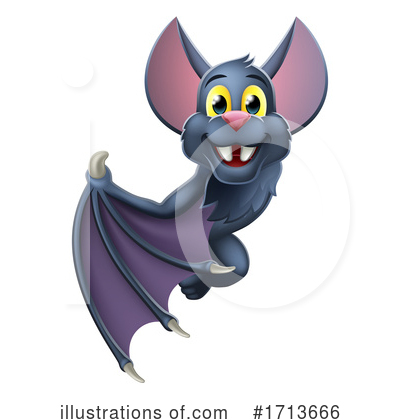 Flying Bats Clipart #1713666 by AtStockIllustration