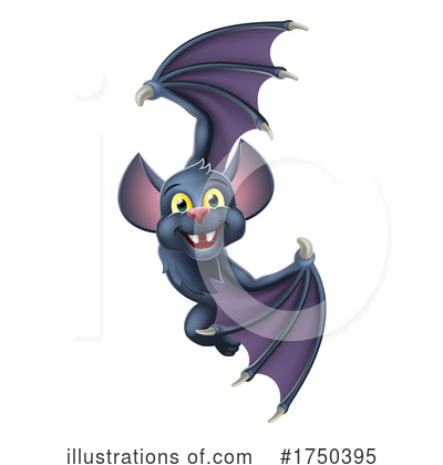 Royalty-Free (RF) Flying Bat Clipart Illustration by AtStockIllustration - Stock Sample #1750395