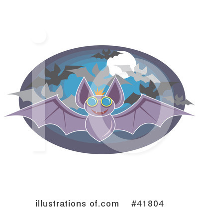 Royalty-Free (RF) Flying Bat Clipart Illustration by Prawny - Stock Sample #41804