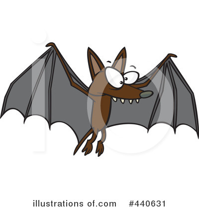Royalty-Free (RF) Flying Bat Clipart Illustration by toonaday - Stock Sample #440631