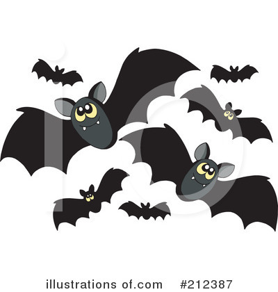 Royalty-Free (RF) Flying Bats Clipart Illustration by visekart - Stock Sample #212387