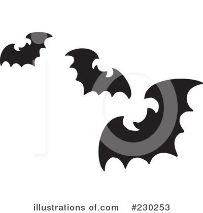 Royalty-Free (RF) Flying Bats Clipart Illustration by visekart - Stock Sample #230253