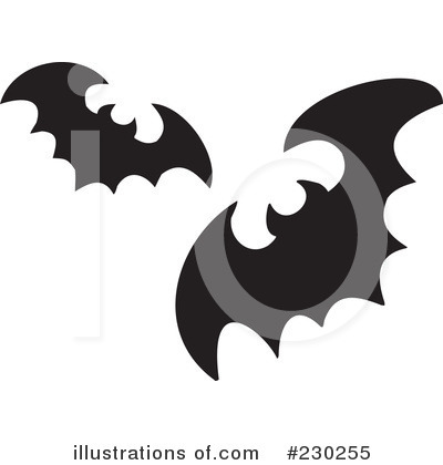 Royalty-Free (RF) Flying Bats Clipart Illustration by visekart - Stock Sample #230255