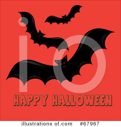 Royalty-Free (RF) Flying Bats Clipart Illustration by Pams Clipart - Stock Sample #67967