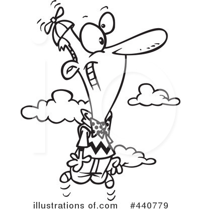Royalty-Free (RF) Flying Clipart Illustration by toonaday - Stock Sample #440779