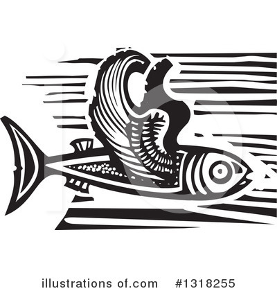 Royalty-Free (RF) Flying Fish Clipart Illustration by xunantunich - Stock Sample #1318255