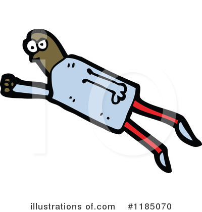 Royalty-Free (RF) Flying Man Clipart Illustration by lineartestpilot - Stock Sample #1185070