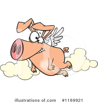 Flying Pig Clipart #1169921 by toonaday