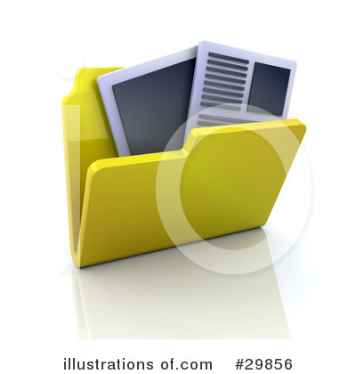 Royalty-Free (RF) Folder Clipart Illustration by KJ Pargeter - Stock Sample #29856