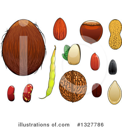 Pumpkin Seeds Clipart #1327786 by Vector Tradition SM