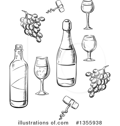 Wine Glass Clipart #1355938 by Vector Tradition SM