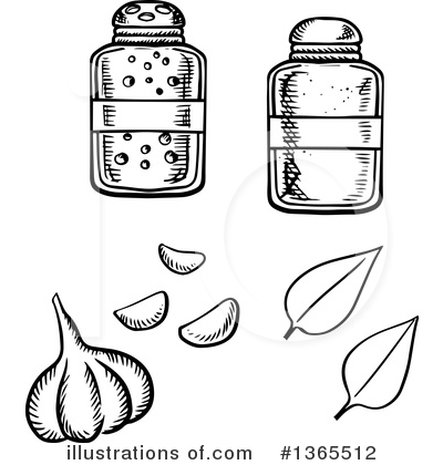 Salt And Pepper Shakers Clipart #1365512 by Vector Tradition SM