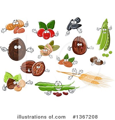 Coffee Berries Clipart #1367208 by Vector Tradition SM