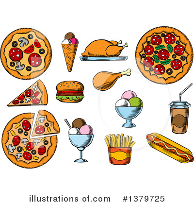 Waffle Clipart #1379725 by Vector Tradition SM