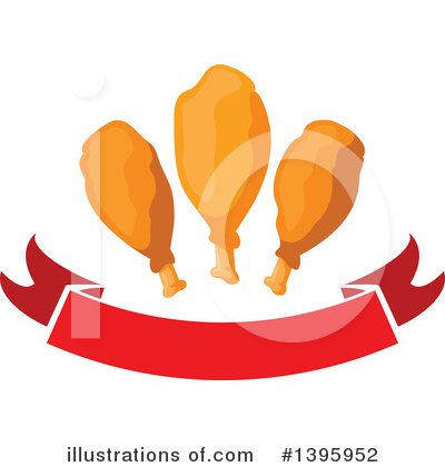 Chicken Drumstick Clipart #1395952 by Vector Tradition SM