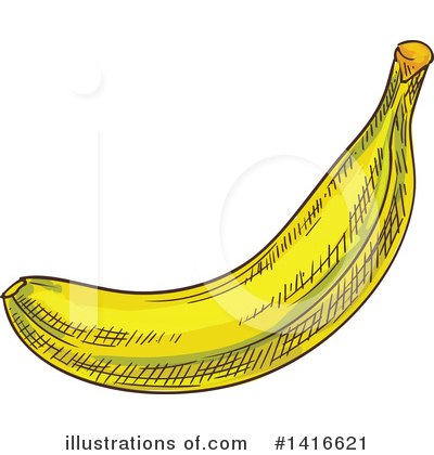 Banana Clipart #1416621 by Vector Tradition SM