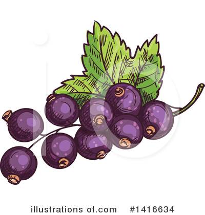 Black Currants Clipart #1416634 by Vector Tradition SM