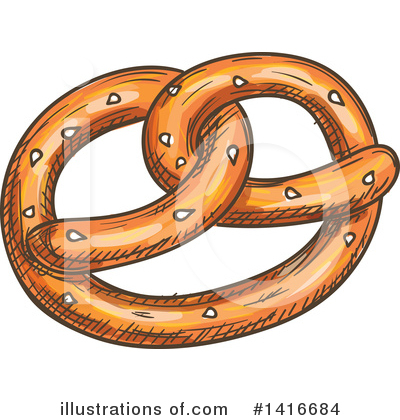 Pretzel Clipart #1416684 by Vector Tradition SM