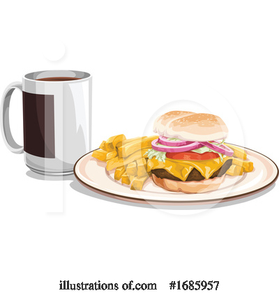 Cheeseburger Clipart #1685957 by Morphart Creations