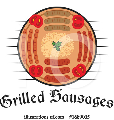 Sausage Clipart #1689035 by Vector Tradition SM