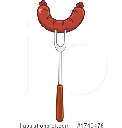 Bratwurst Clipart #1740476 by Hit Toon