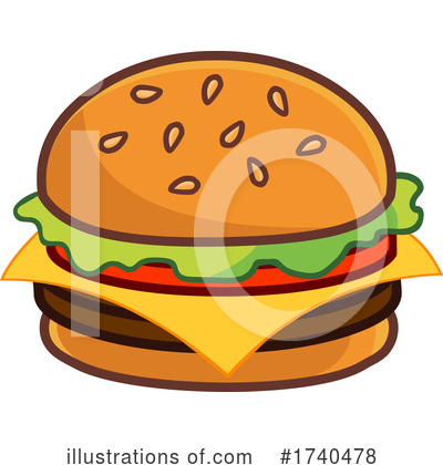 Cheeseburger Clipart #1740478 by Hit Toon