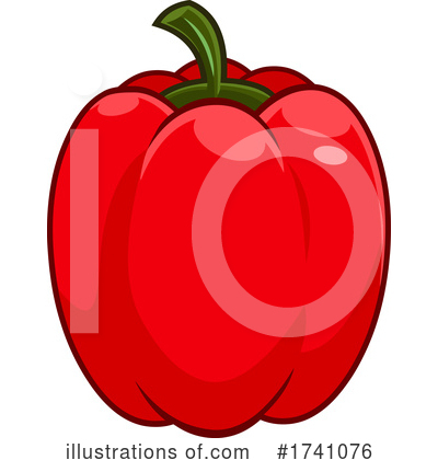 Red Bell Pepper Clipart #1741076 by Hit Toon