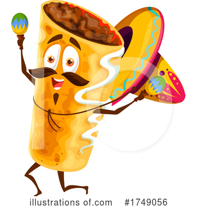 Burrito Clipart #1749056 by Vector Tradition SM