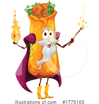 Burrito Clipart #1775103 by Vector Tradition SM