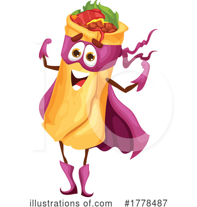 Burrito Clipart #1778487 by Vector Tradition SM