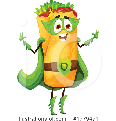 Burrito Clipart #1779471 by Vector Tradition SM
