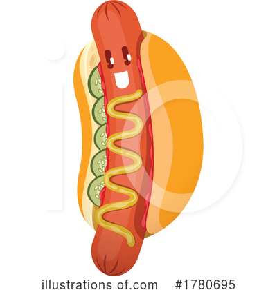Hot Dog Clipart #1780695 by Vector Tradition SM