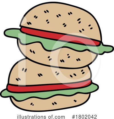 Burger Clipart #1802042 by lineartestpilot