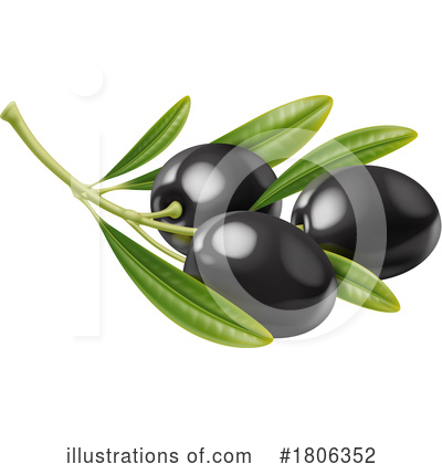 Black Olive Clipart #1806352 by Vector Tradition SM