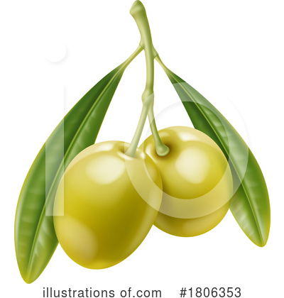 Green Olive Clipart #1806353 by Vector Tradition SM