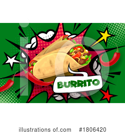 Burrito Clipart #1806420 by Vector Tradition SM