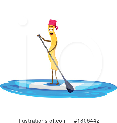 Paddle Boarding Clipart #1806442 by Vector Tradition SM