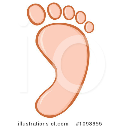 Royalty-Free (RF) Foot Clipart Illustration by Hit Toon - Stock Sample #1093655