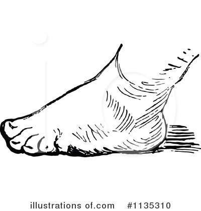 Royalty-Free (RF) Foot Clipart Illustration by Prawny Vintage - Stock Sample #1135310
